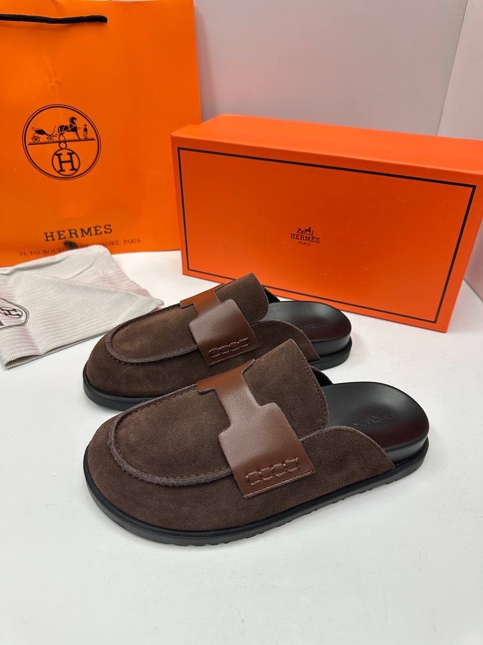 мюли hermes,мюли hermes черные,,hermes шлепанцы, hermes