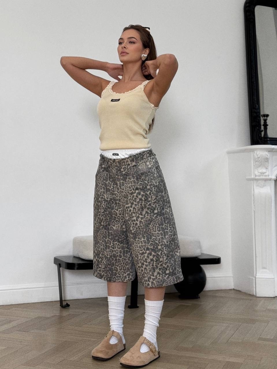 леопардовые штаны,леопардовые брюки,оверсайз мода,мода модная