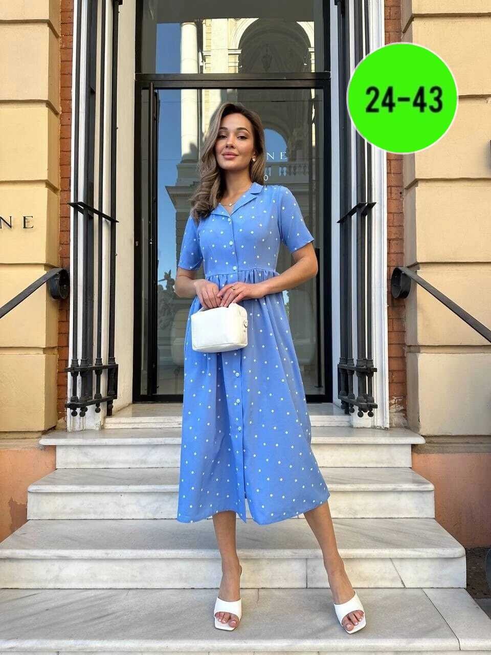 женское платье миди в горошек,женское платье ткань софт,стильное платье,платье миди,платье женской