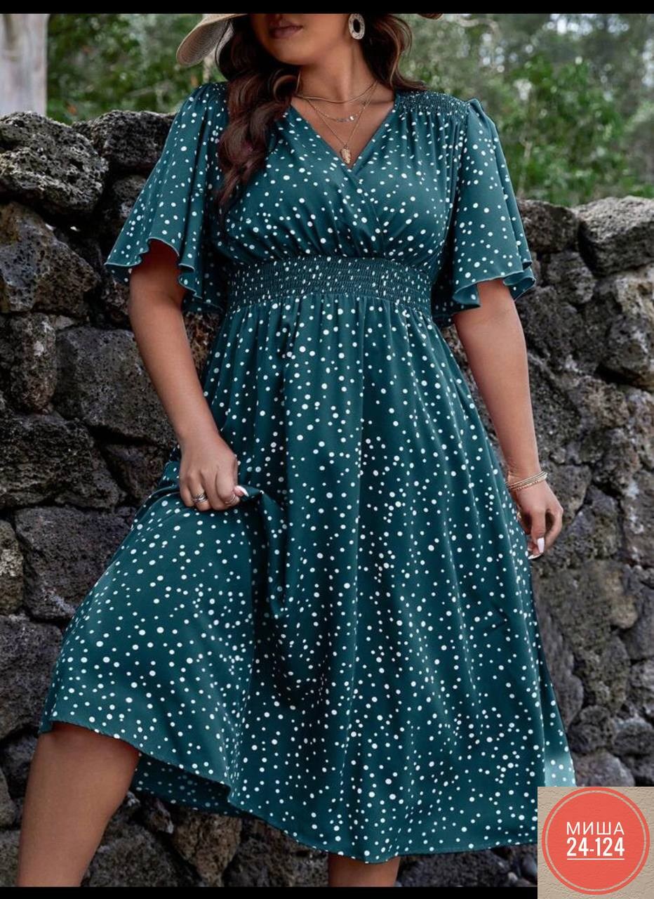 платья женские больших размеров,летнее женское платье,платья в горошек,летние платье,платья большие размеры