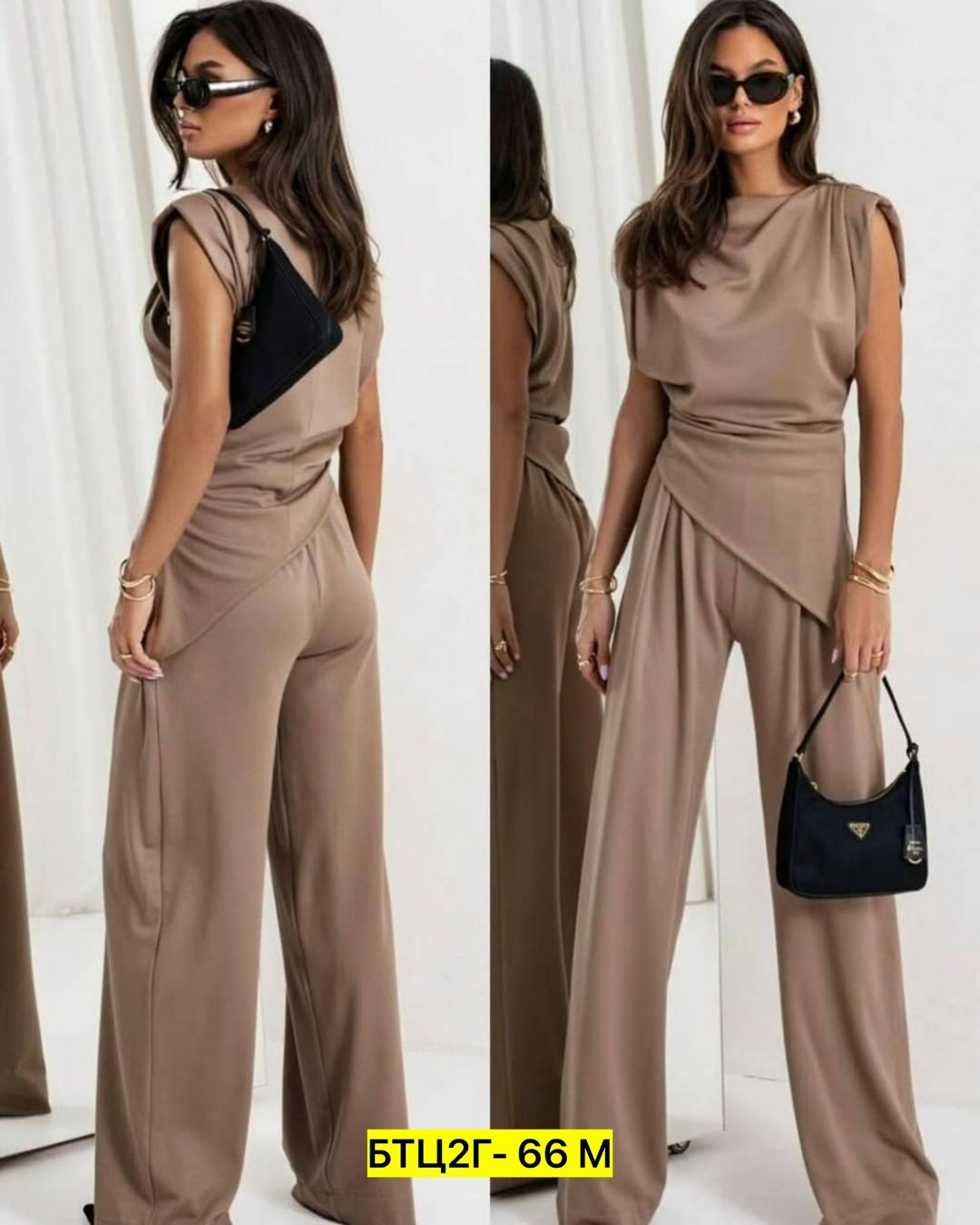 костюм брючный вечерний с драпировкой,вечерние брючные костюмы,жилет с круглым вырезом и костюм с широкими брюками,брючный костюм,женский брючный костюм