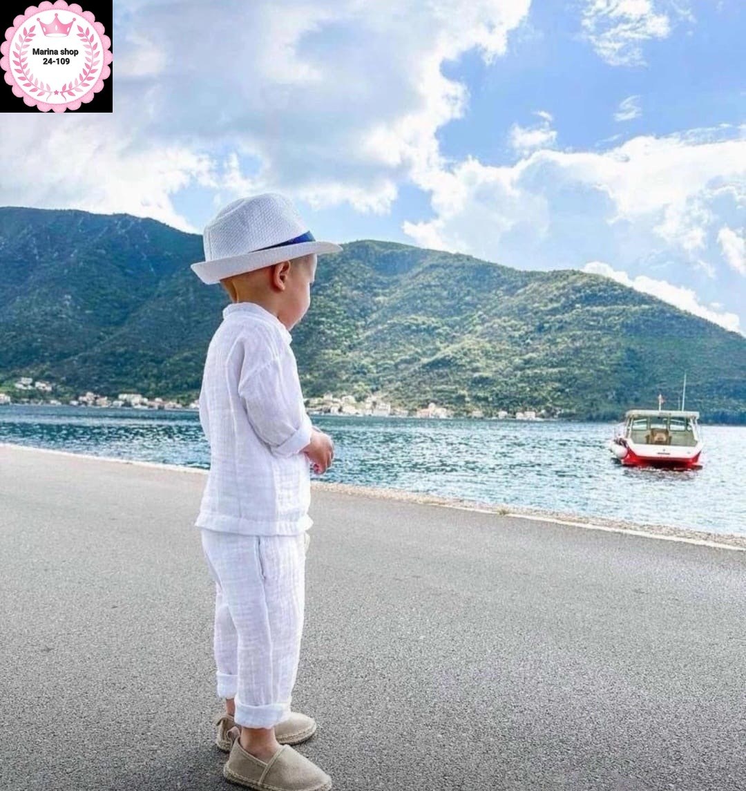 костюм для мальчика,стильные дети,костюм летний для мальчика,одежда мальчика,муслиновый костюм для мальчика
