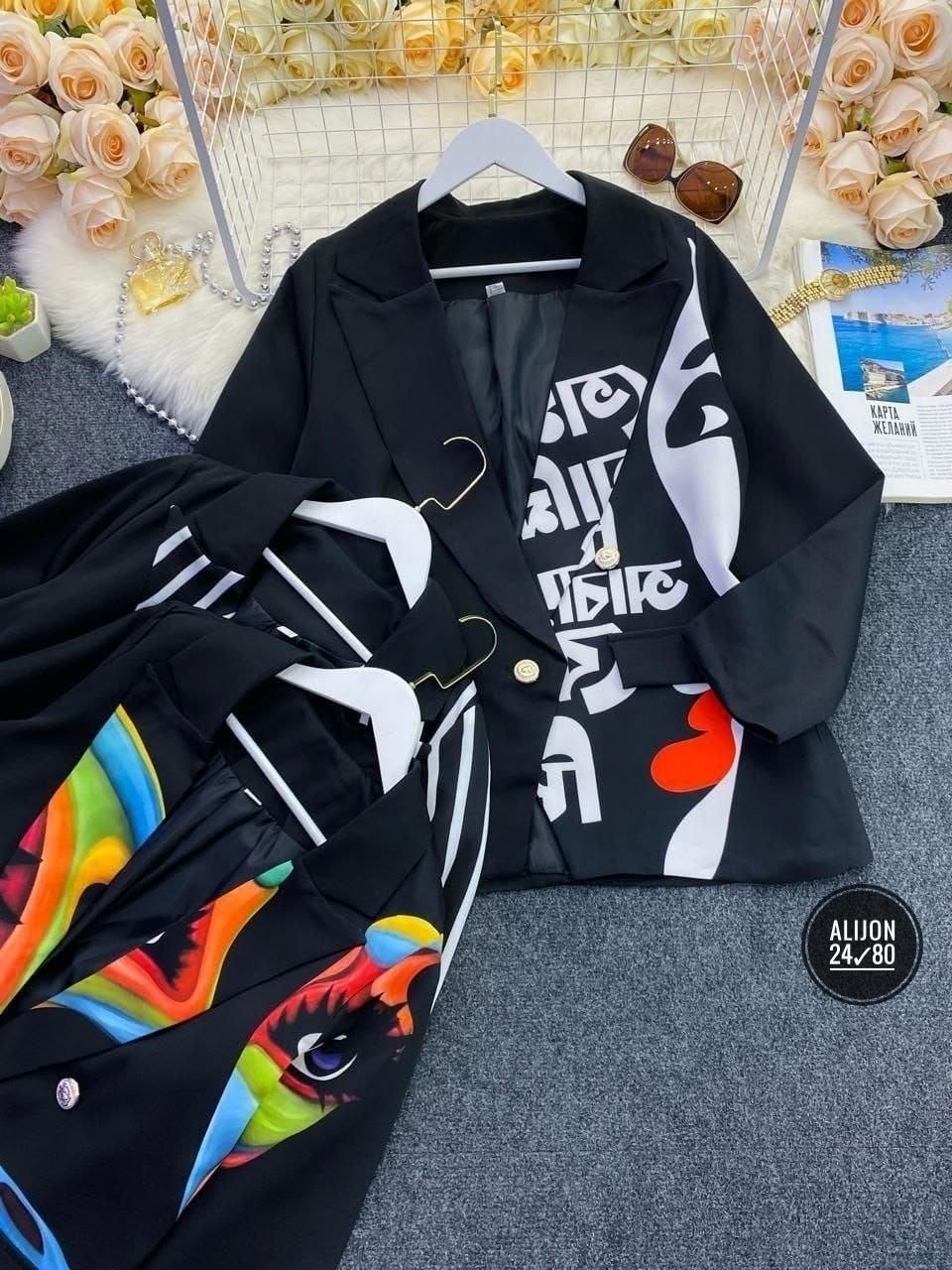 пиджак с принтом,пиджак женский,garnet пиджак женский,пиджак кардиган,стильный пиджак