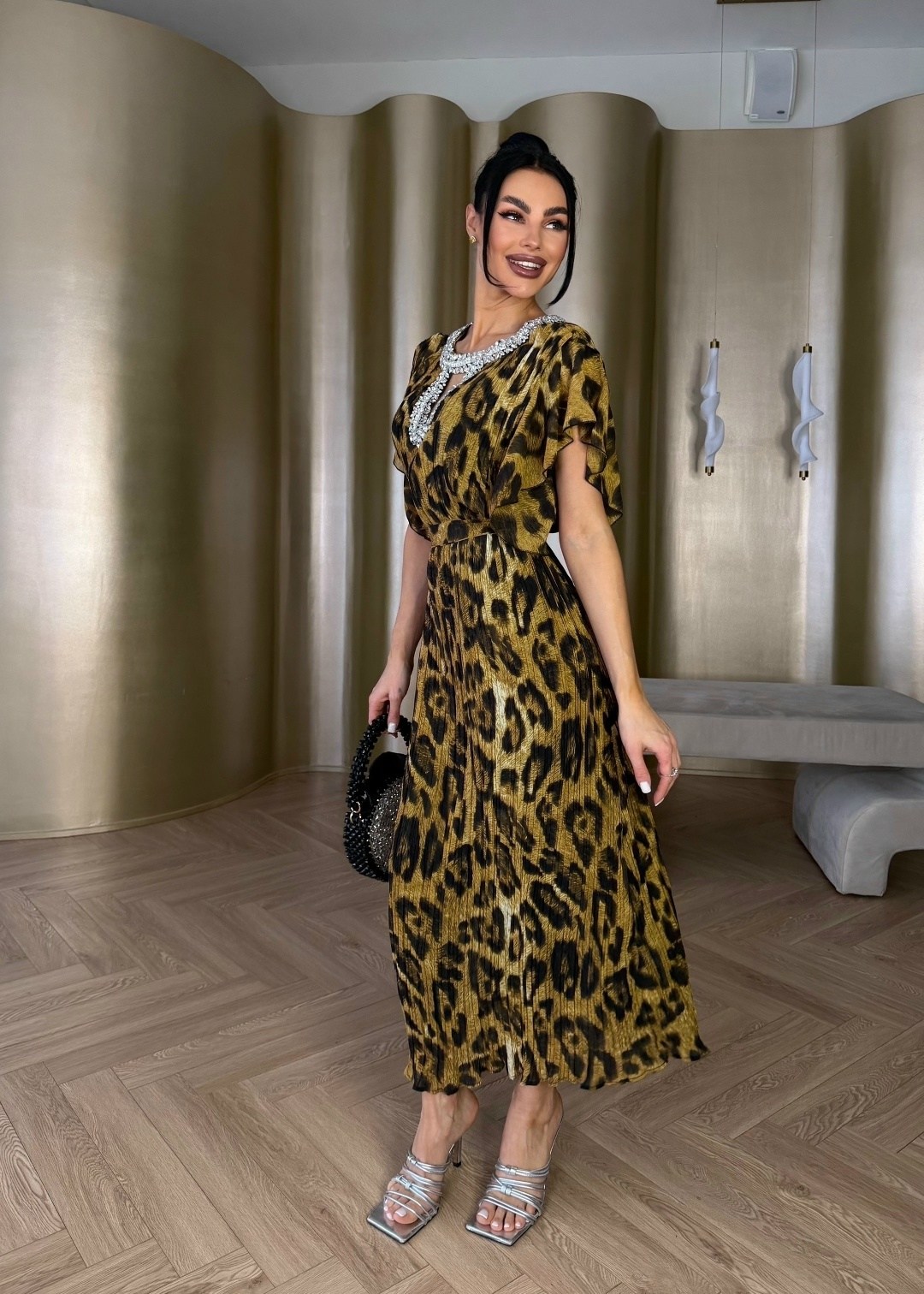 платье с леопардовым принтом,платье женское шифоновое с леопардовым принтом,вечернее платье с леопардовым принтом,леопардовое платье,платье леопард