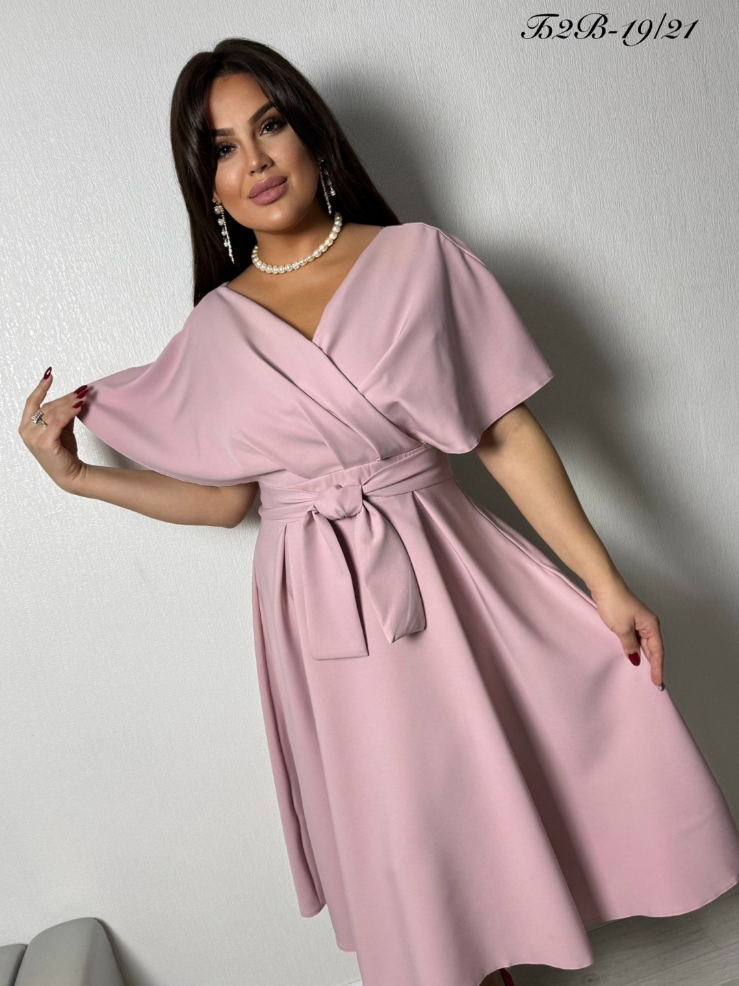 платье,платье с поясом,пудровое платье,платье миди,летнее платье