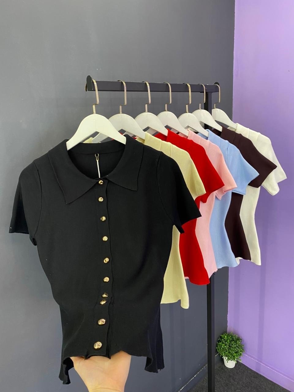 кофта женская,кофточка,кофта поло с пуговицей,повседневная рубашка