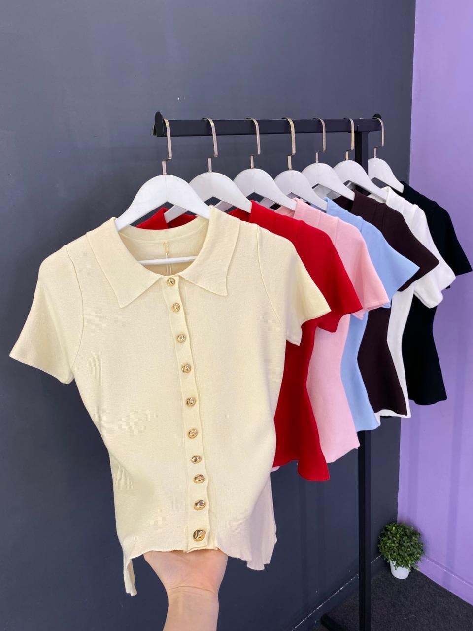 кофта женская,кофточка,кофта поло с пуговицей,повседневная рубашка