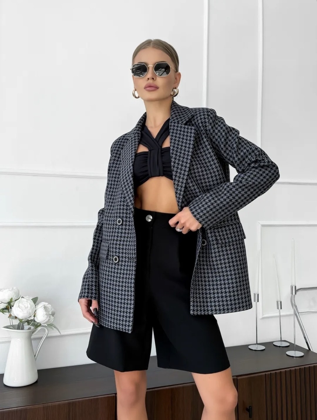 жакет пиджак твидовый,пиджак твидовый,жакет,жакет оверсайз,пиджак гусиная лапка