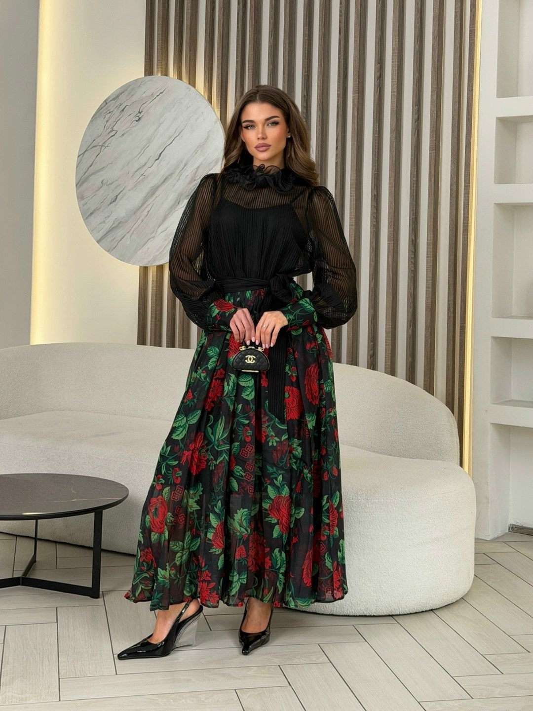 юбка плиссе,плиссированная юбка,юбка плиссе образы,платье,шифоновое платье