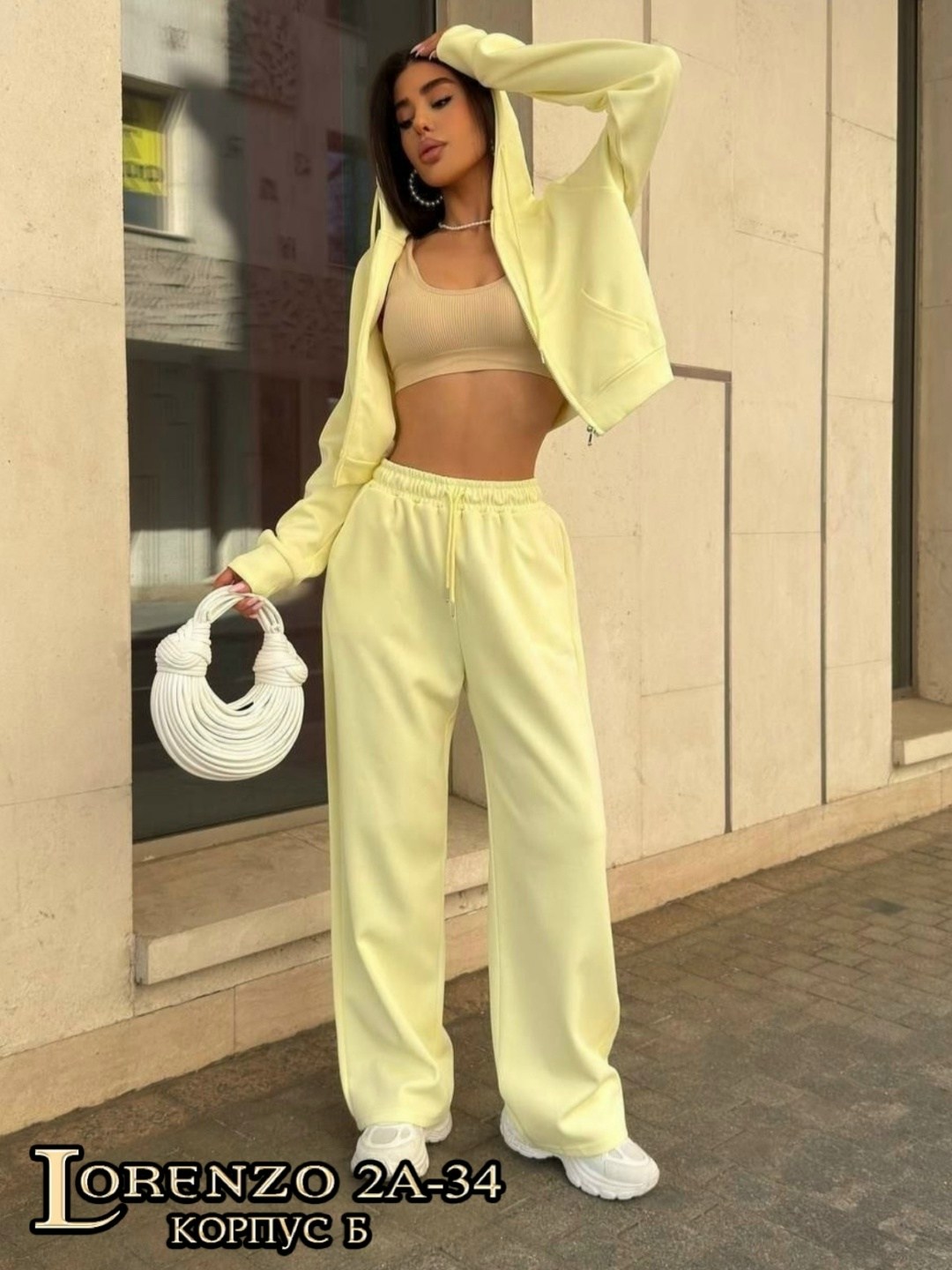 спортивные костюмы женские,костюм спортивный со штанами палаццо и зип худи micca 362768683,костюм спортивный со штанами палаццо и зип худи micca цвет желтый,спортивные костюм,женский спортивный костюм