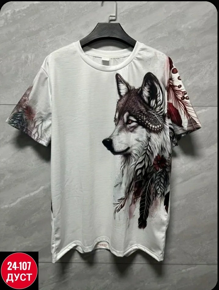 футболки мужские,мужская футболка с принтом волка,футболки с принтом волка для мужчин,мужские футболки с изображением волка,футболка мужская с принтом