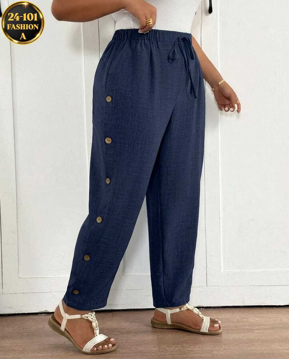 брюки для женщин,модные брюки,брюки женские,свободные брюки,брюки на пуговицах