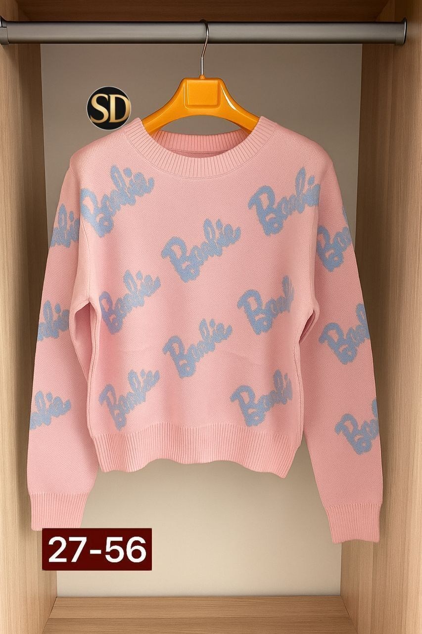 свитер оверсайз вязаный barbie lucky fashion,свитер женский,кофта женская,свитер кофта,свитер