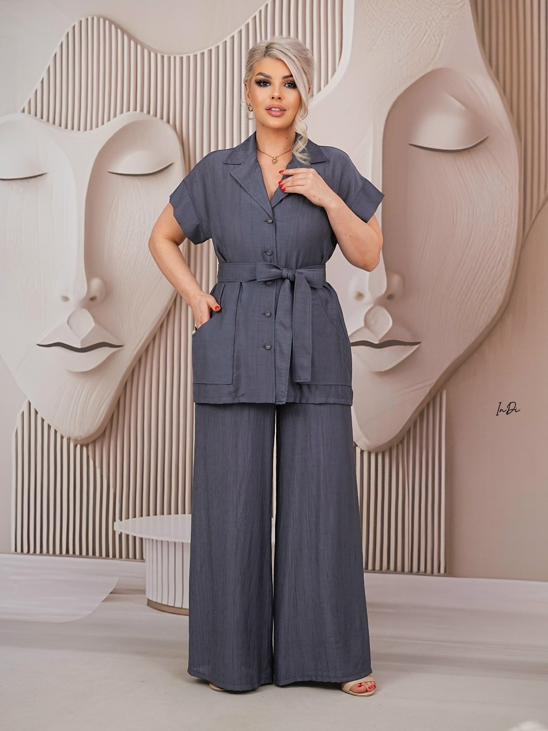 брючный костюм,брючный комплект bonna image 975/4 серый,костюм bonna image 975/4 серый,костюм женский брючный,стильные костюмы