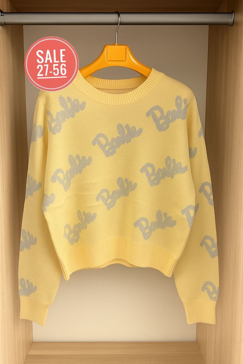 свитер барби,кофта женская,кофта модная,кофта барби,свитшот barbie
