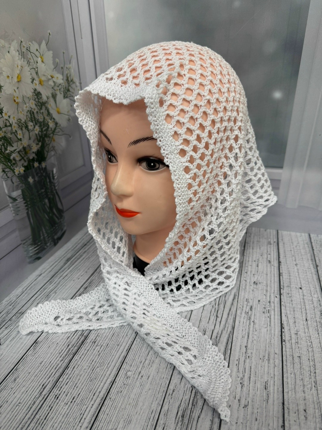 снуд ажурный,косынка вязаная,шапка платок,вязаный платок,косынка крючком