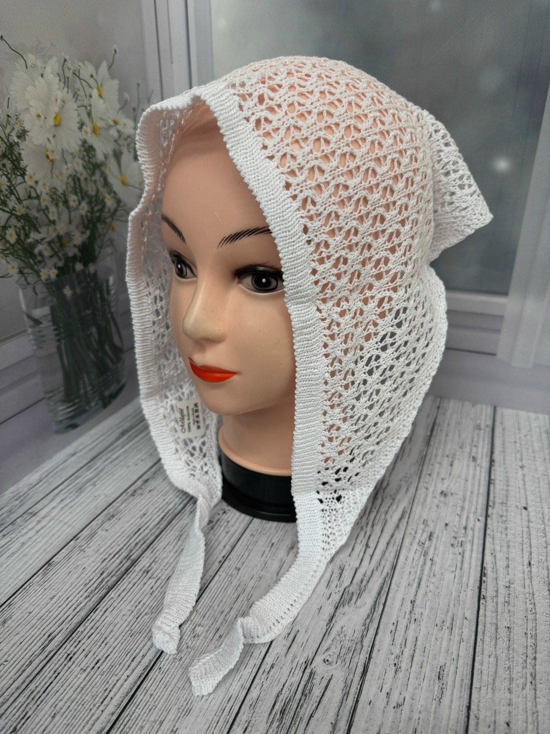 шапка для женщин,вязаная косынка,ажурная косынка,косынка вязаная крючком,шапка платок