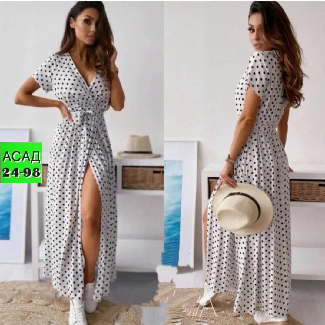 платье летнее женское,длинные платья в горошек,ткань софт платье в горошек,платье женское в горошек,летнее платье
