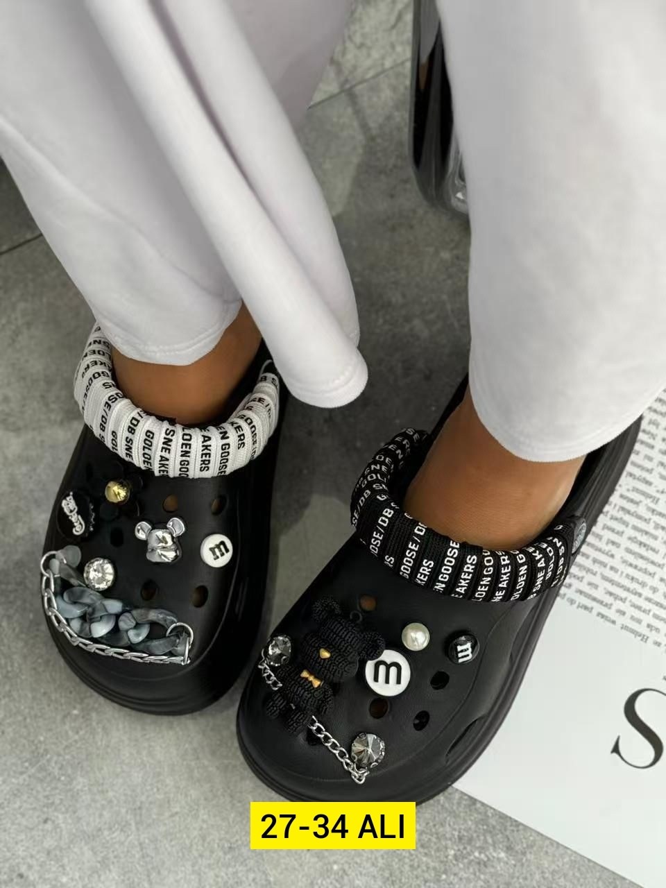 ,женские кроксы,босоножки эко,черные кроксы с джибитсами,шлепанцы женские