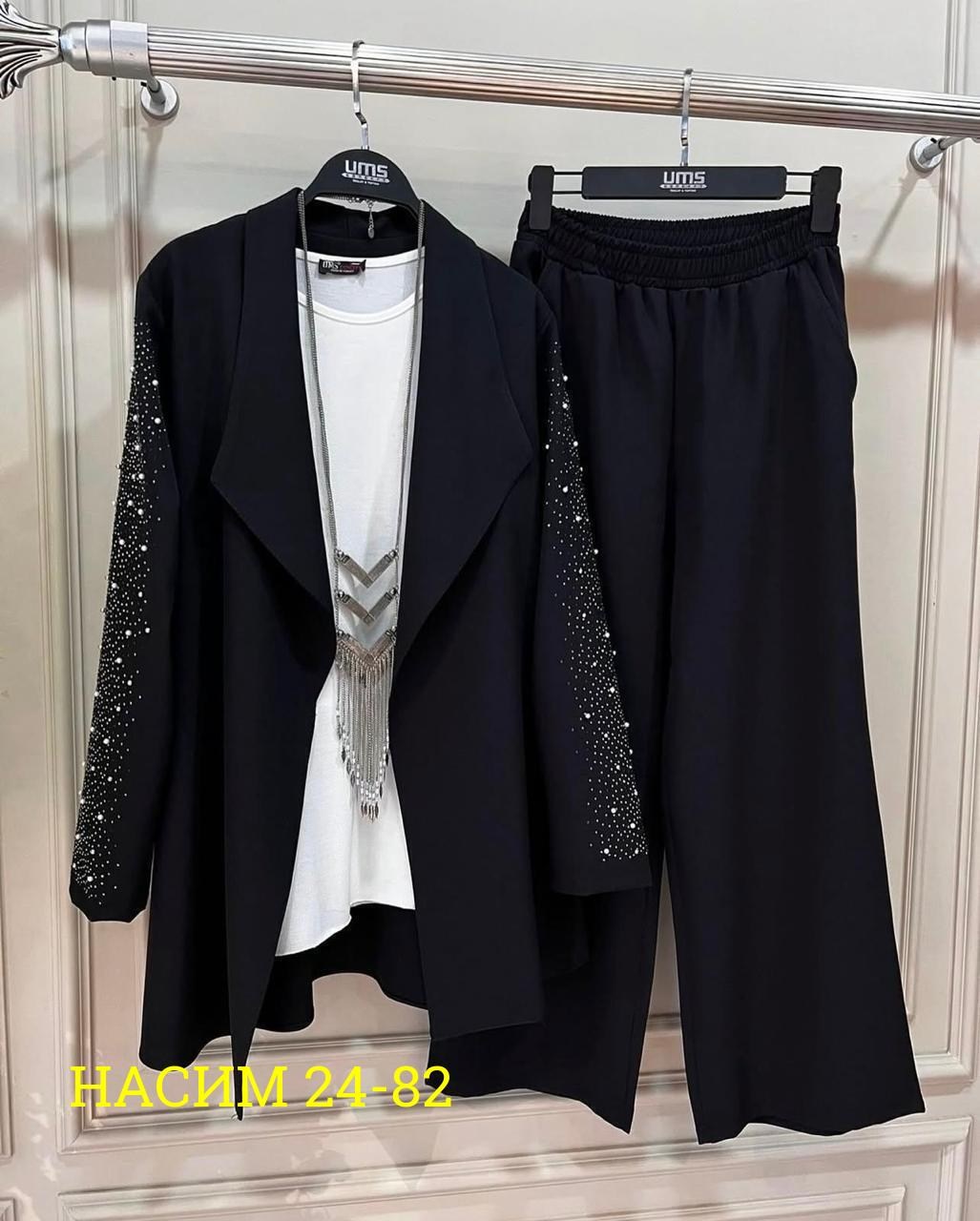 костюм тройка женский,женские костюмы,брючный костюм из прошвы,костюм голубой,брючный костюм