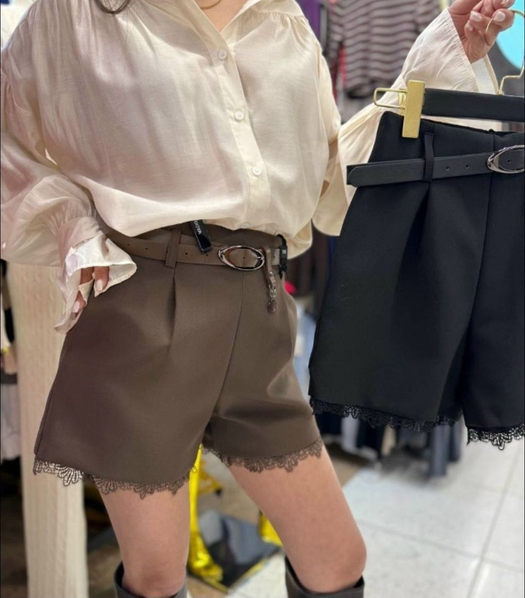 белые шорты,шорты с кружевом,повседневные шорты,женские шорты,шорты кружевные