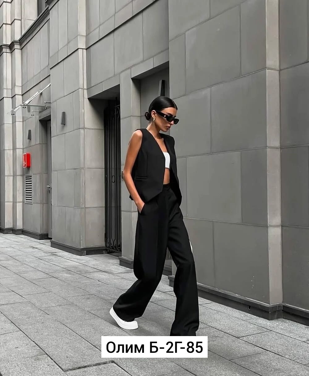 костюм двойка брюки палаццо,брючный костюм с жилетом,костюм с жилеткой брючный adelva,женский костюм брюки палаццо,женский брючный костюм двойка
