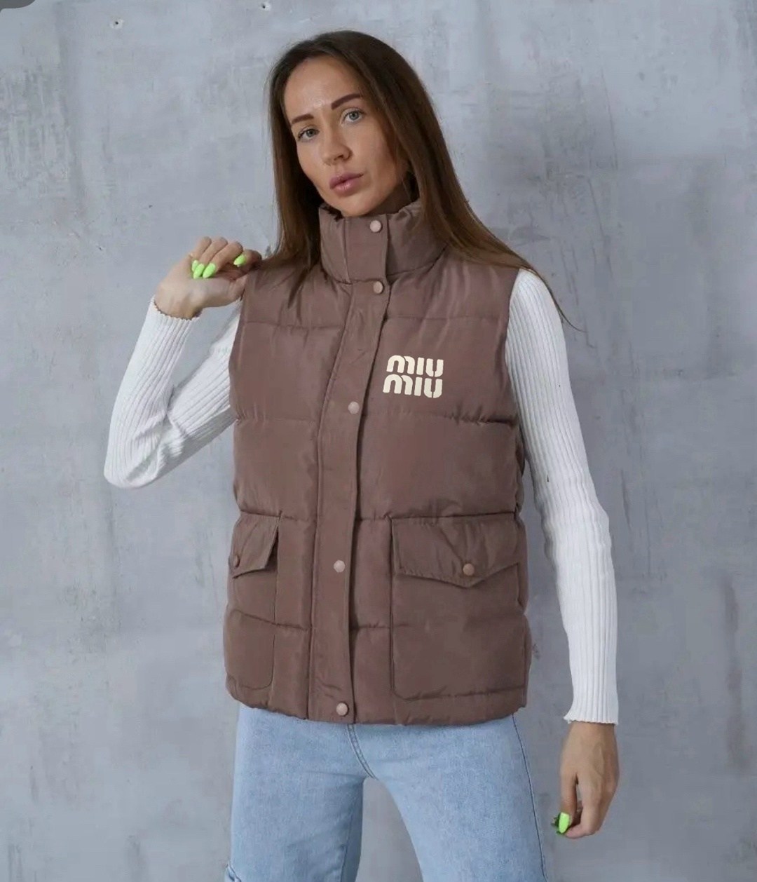 жилетка женская,жилет женский,жилет женский утепленный,теплый жилет,коричневая жилетка женская