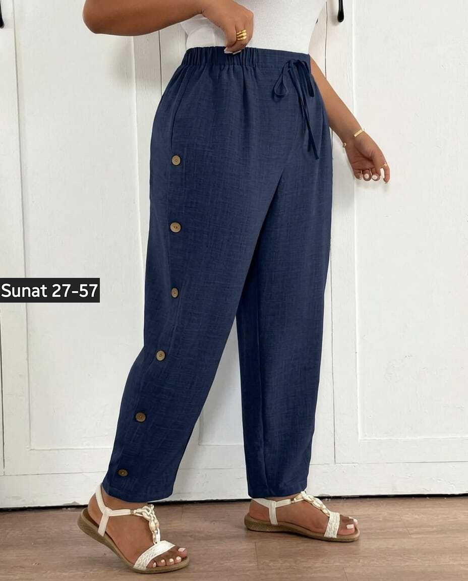 брюки модные,широкие брюки,брюки на пуговицах,брюки хлопковые,повседневные брюки