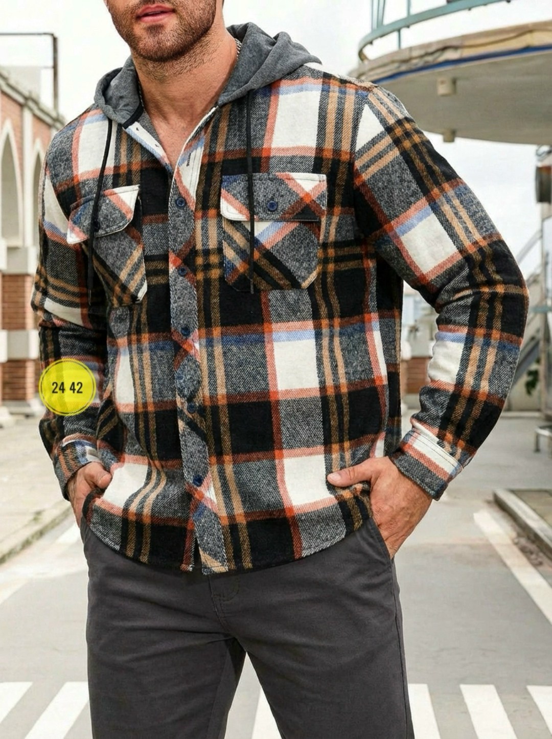 клетчатая куртка,рубашка с капюшоном мужская,куртка в клетку,рубашка с капюшоном,теплая рубашка