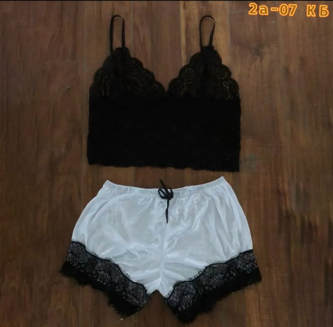 комплект нижнего белья,кружевной комплект нижнего белья,кружевная пижама,шелковая пижама,комплект пижама