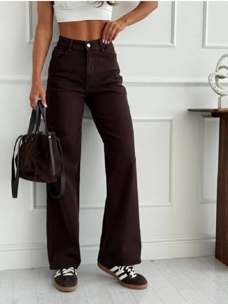 джинсы коричневые женские,штаны джинсы,широкие джинсы,джинсы коричневые,брюки джинсы