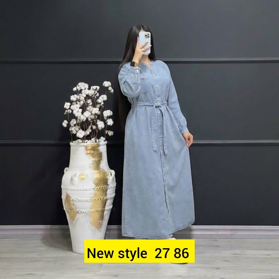 платье рубашка джинсовое длинное офисное макси в пол aisha collection,джинсовое платье,джинсовое платье женское,джинсовое платье-рубашка длины миди,стильное джинсовое платье