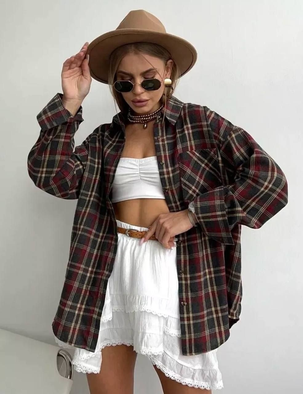 рубашка в клетку оверсайз удлиненная ulashova,рубашка в клетку женская теплая оверсайз без кармана,рубашка кантри в клетку оверсайз удлиненная,рубашка хлопок,рубашка в клетку оверсайз