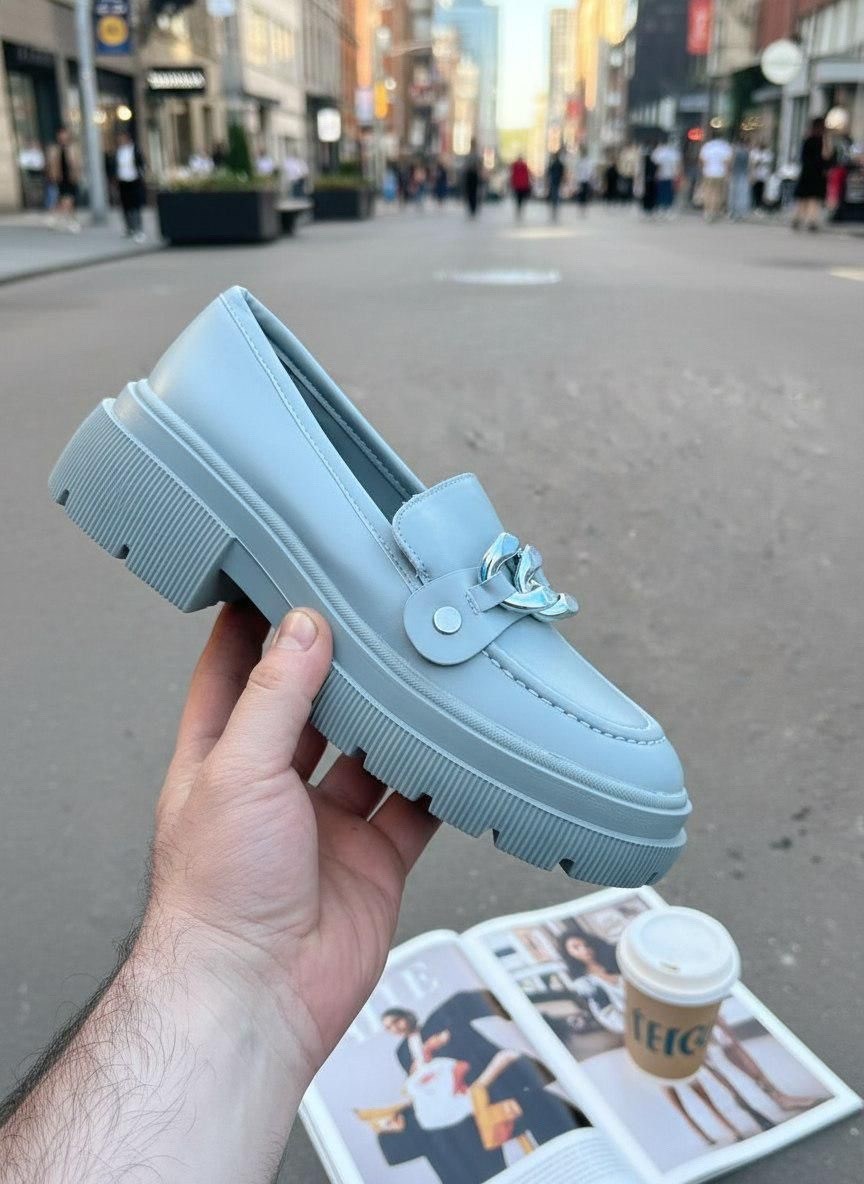 ,лоферы женские,лоферы модные, зенден лоферы,лоферы голубые