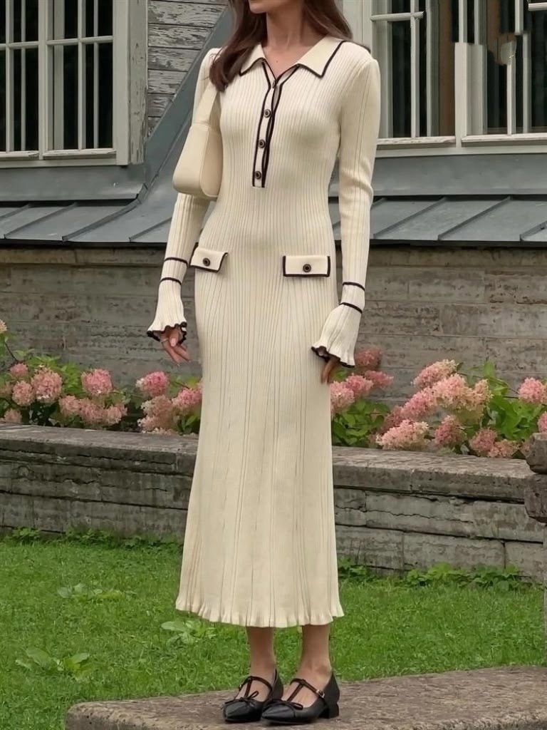 вязаное длинное платье,вязаное платье макси,вязаные платья,трикотажное платье,приталенное трикотажное платье макси в рубчик