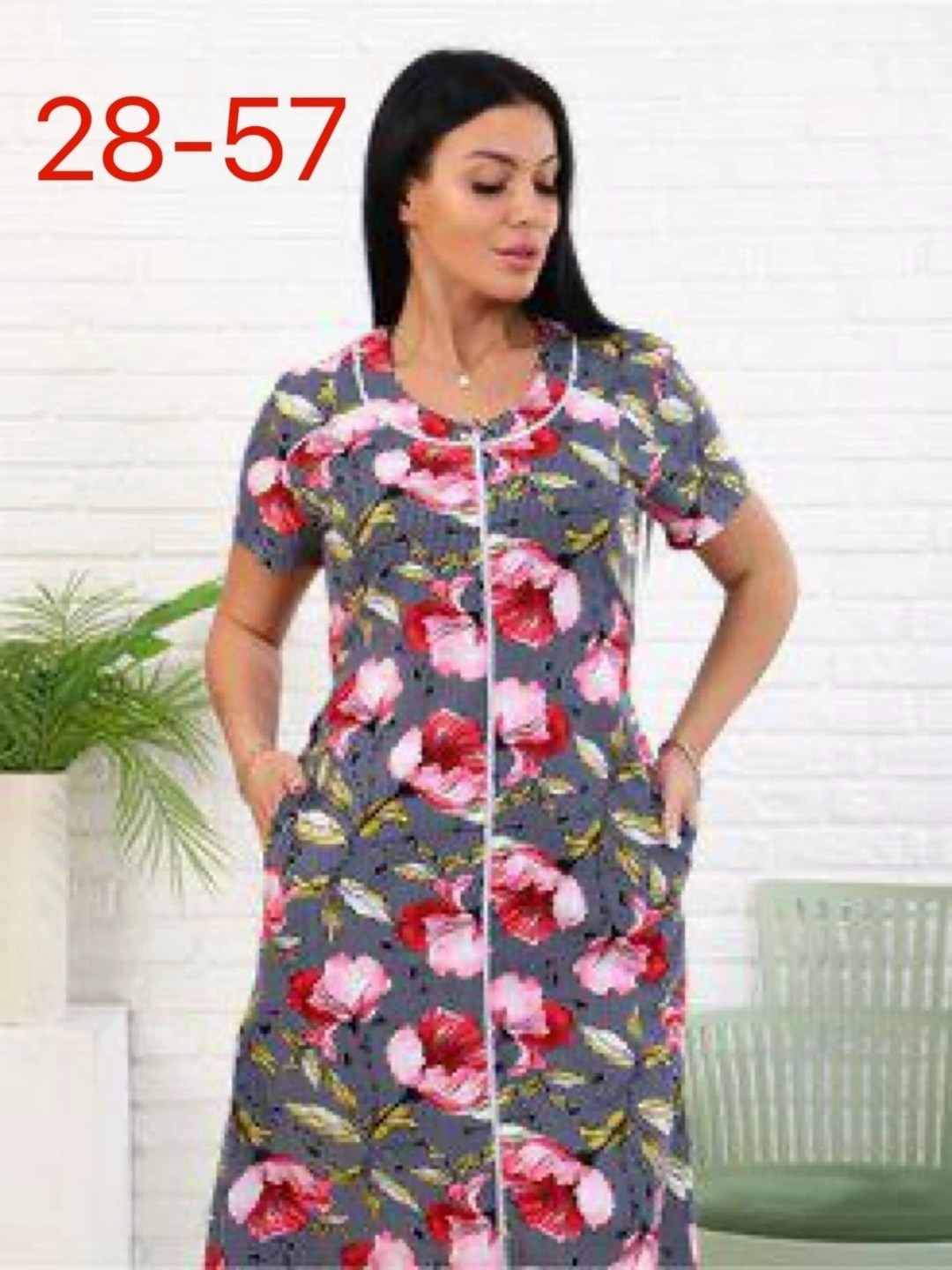 халат modellini,халат женский,халат домашний летний на молнии,халат домашний,халат домашний хлопок