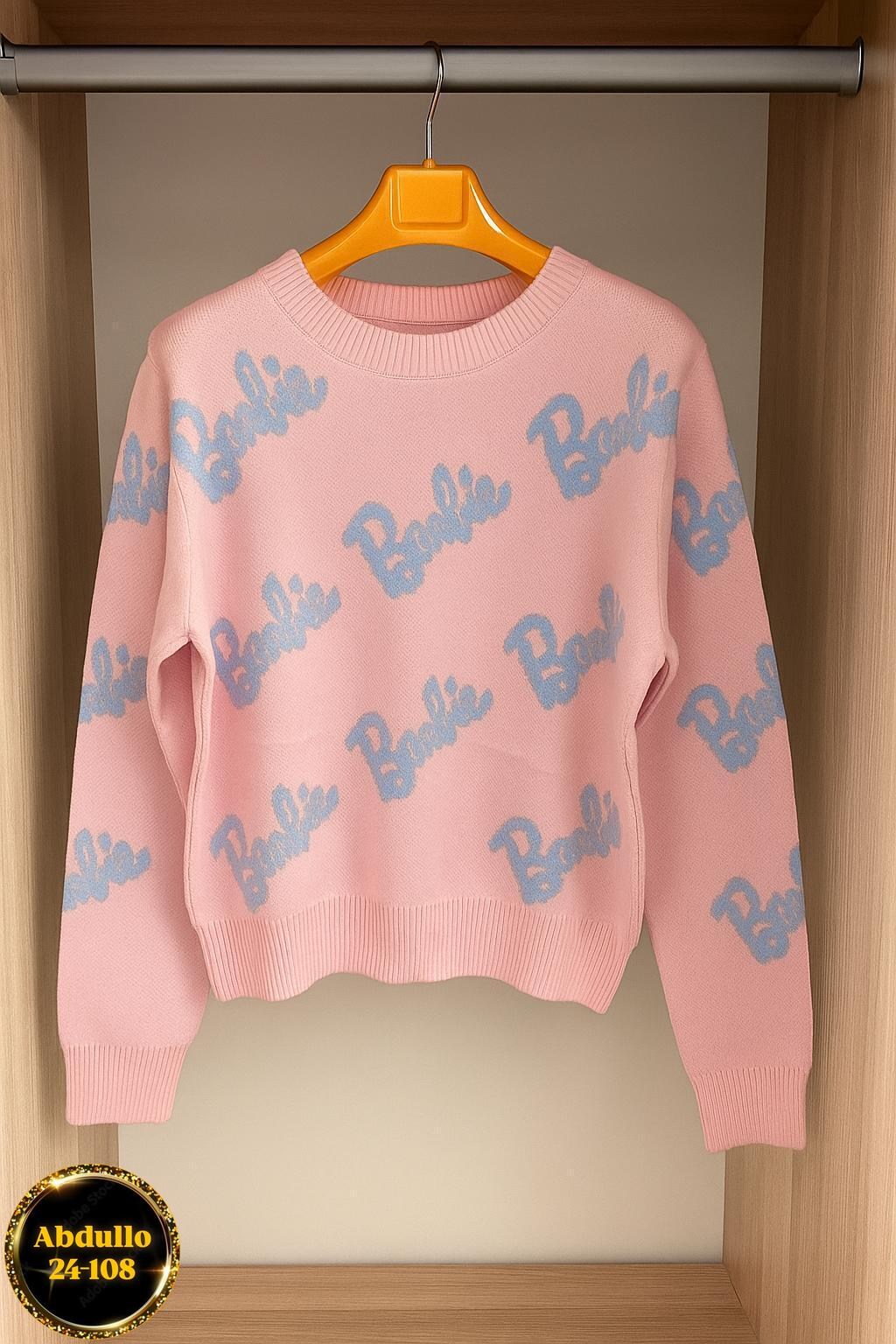 женский свитер,женская кофта,свитер,свитер оверсайз вязаный barbie,свитер оверсайз
