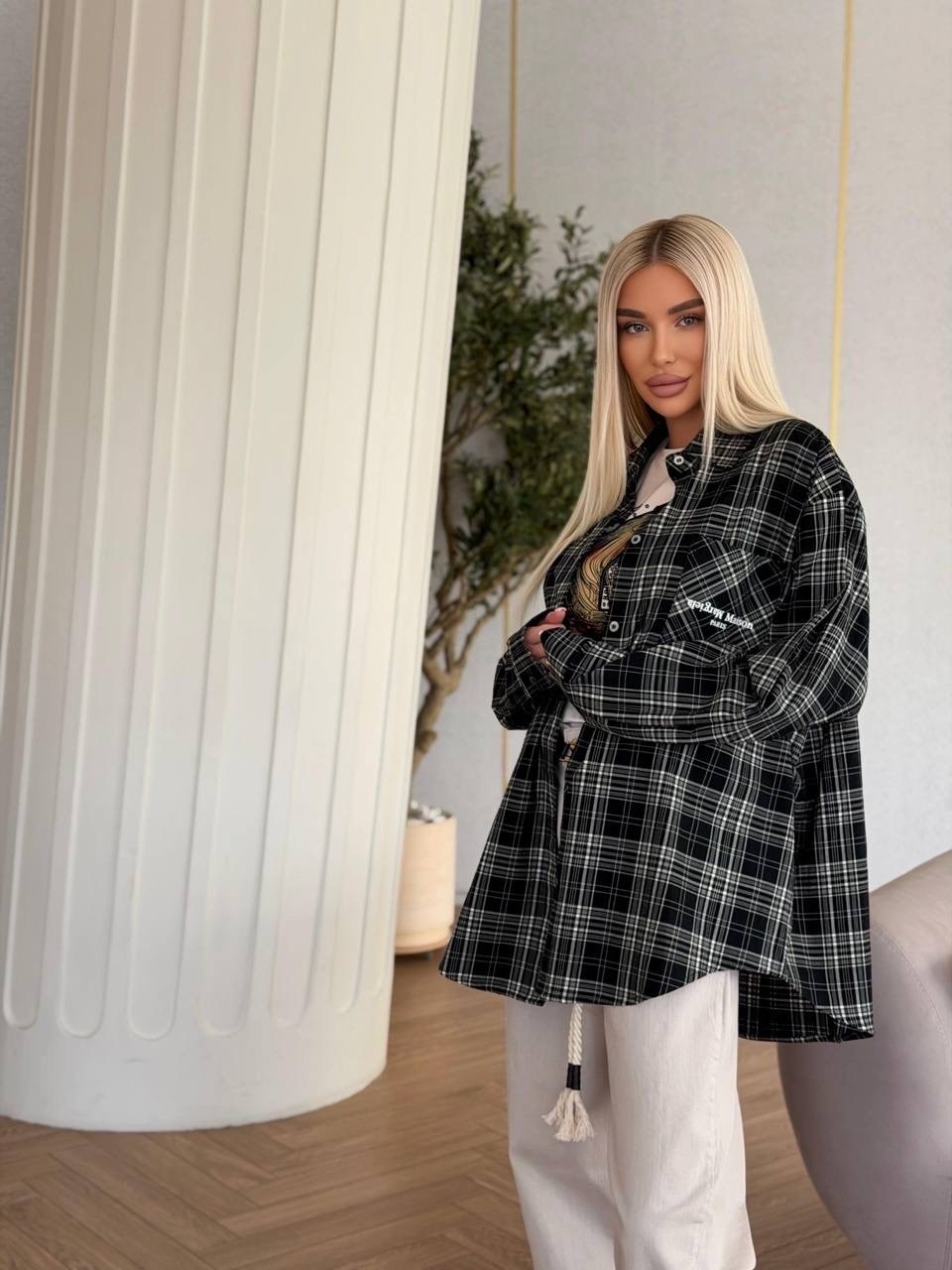 рубашка женская в клетку оверсайз,рубашка оверсайз в клетку,рубашка в клетку женская,рубашка в клетку оверсайз y2k thirteen brand,рубашка в клетку