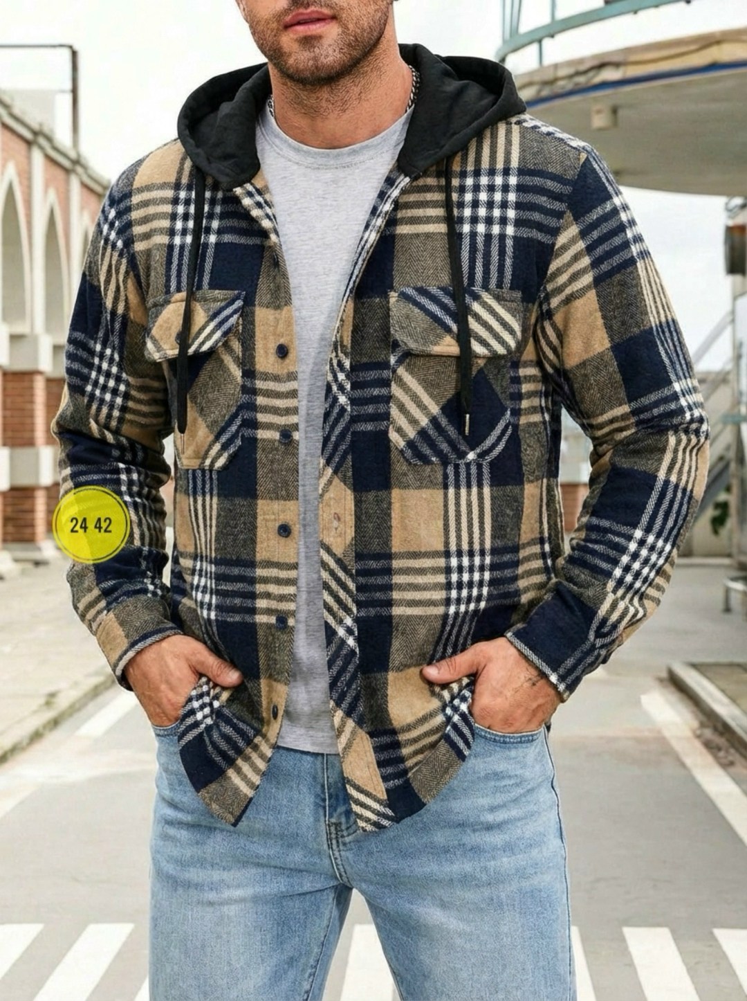 клетчатая куртка,рубашка с капюшоном мужская,куртка в клетку,рубашка с капюшоном,теплая рубашка