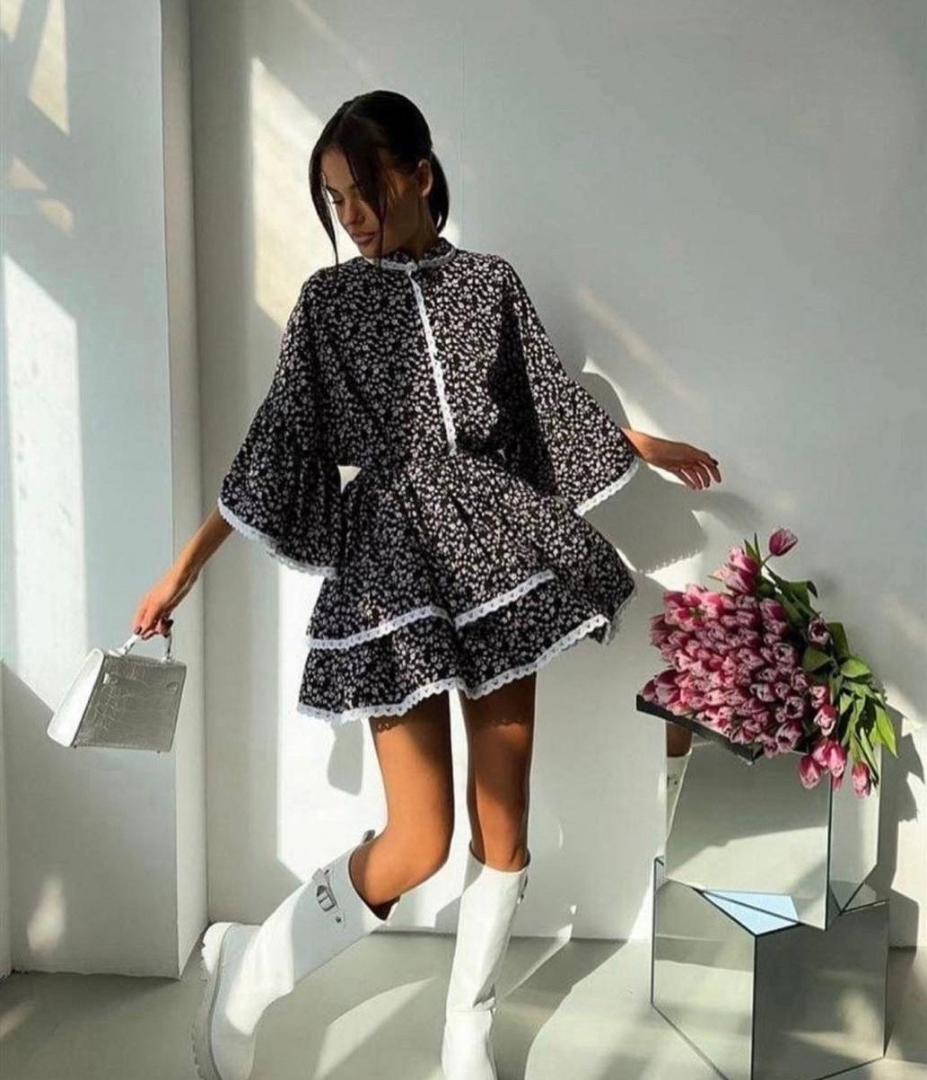 платья,платье женской,платье с объемными рукавами,модное платье,платье стильное