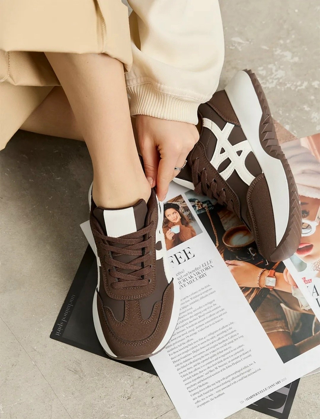 ,кроссовки женскиe,кроссовки женские коричневые,бежевые кроссовки,спортивная