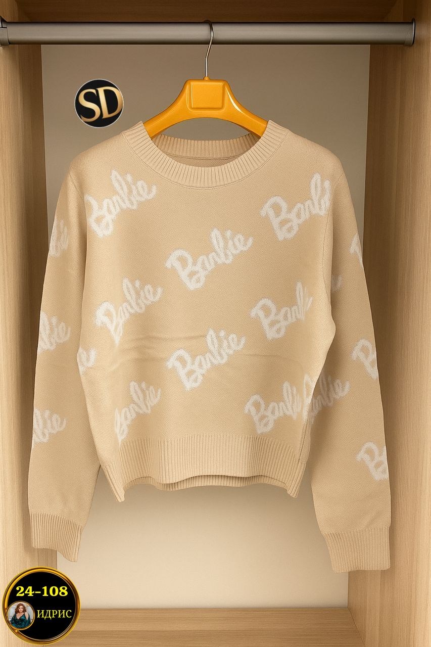 женский свитер,свитер,свитер кофта,женская кофта,свитер оверсайз вязаный barbie