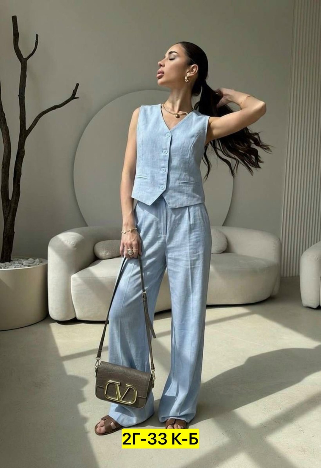 костюм льняной брючный с жилетом much love,льняной костюм с жилетом женский,брючный костюм из льна,льняной костюм женский брючный с жилеткой,костюм льняной брючный