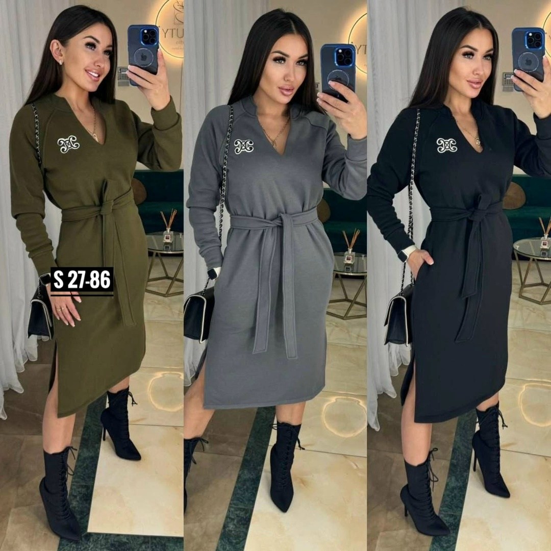 платье теплое,женская платье,платье на флисе,платье комплект,стильное платье