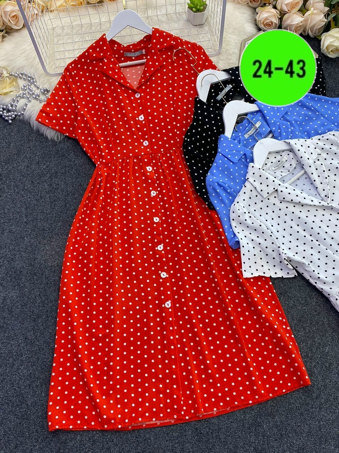 женское платье миди в горошек,женское платье ткань софт,стильное платье,платье миди,платье женской