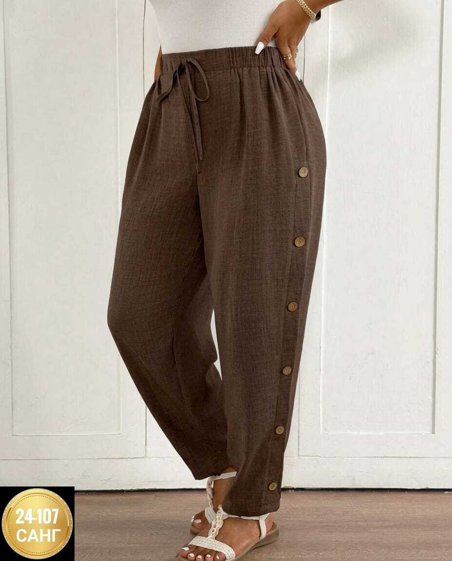 женские брюки,модные брюки,свободные брюки,брюки на пуговицах,повседневные брюки