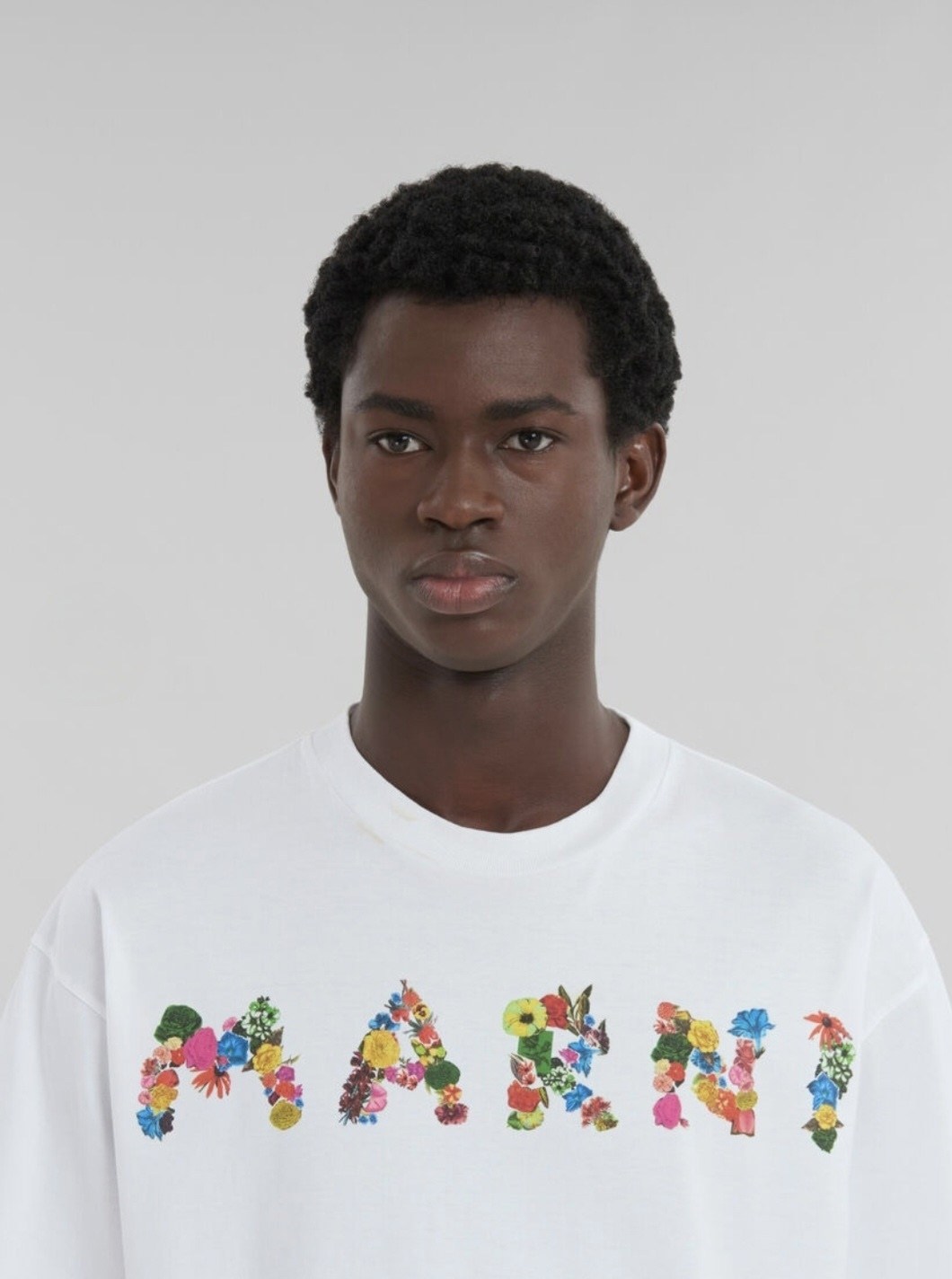 футболка из хлопкового трикотажа,футболка marni,футболка,футболки с логотипами,белая футболка