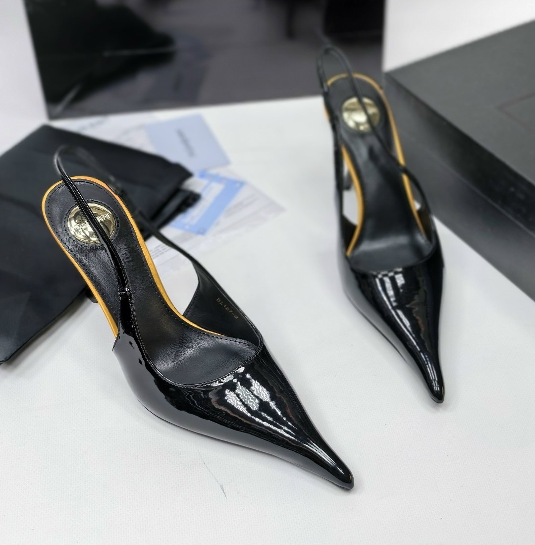 saint laurent туфли,yves saint laurent туфли,туфли-лодочки avenue 95 из лакированной кожи saint laurent черный,saint laurent черные кожаные туфли,босоножки saint laurent