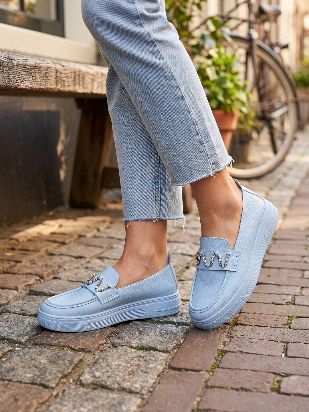 женские лоферы,,голубые лоферы,синие лоферы, зенден лоферы