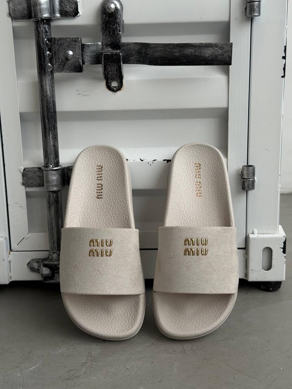 шлепанцы женские,шлепки miu miu,,шлепанцы коричневые miu miu,летние женские шлепанцы